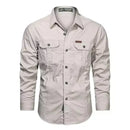 Camisa Masculina Manga Longa Militar – Estilo e Atitude