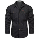 Camisa Masculina Manga Longa Militar – Estilo e Atitude