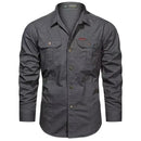 Camisa Masculina Manga Longa Militar – Estilo e Atitude