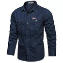 Camisa Masculina Manga Longa Militar – Estilo e Atitude